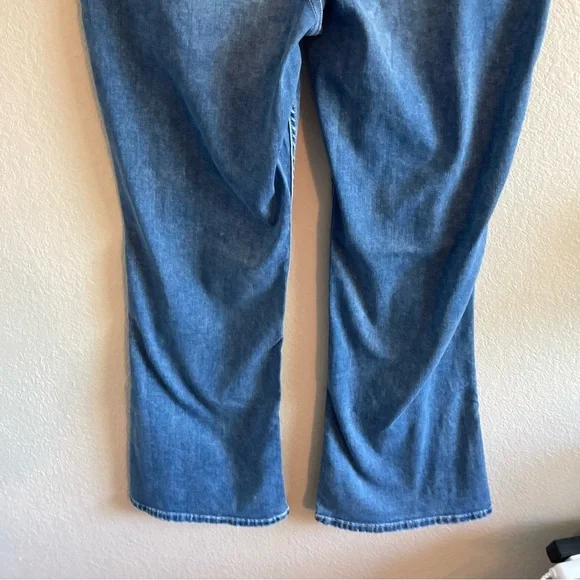 NWT Aerie Pull On Baby Flare Jeans Medium Wash Retro Y2K Women's Size XL - Picture 7 of 12